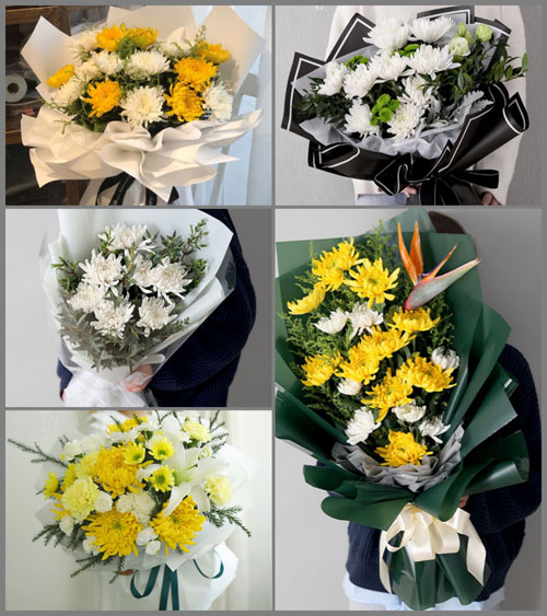 贵州毕节市金沙县岩孔镇绿竹村白事花束代送